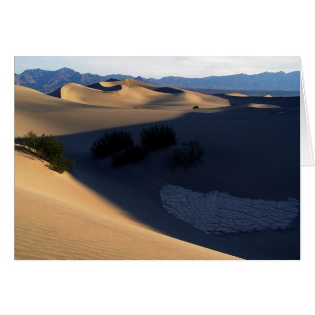 Death Valley Morning Dunes Blank Card (Voorkant Horizontaal)