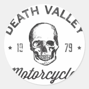 Death Valley Motorycli Ronde Sticker