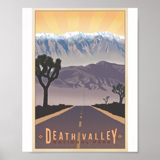 Death Valley Nationaal Park Litho Kunstwerk Poster (Voorkant)