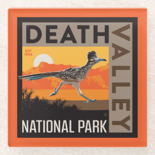 Death Valley Nationaal Park Roadrunner Glazen Onderzetter