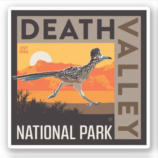 Death Valley Nationaal Park | Roadrunner Sticker (Voorkant)