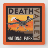 Death Valley Nationaal Park | Roadrunner Vierkante Klok (Voorkant)