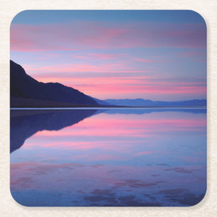 Death Valley National Park. Badwater bij zonsopgan Kartonnen Onderzetters