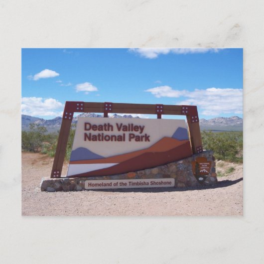 Death Valley National Park Briefkaart (Voorkant)