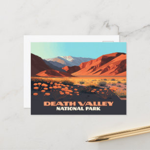 Death Valley National Park California Klaprozen Briefkaart