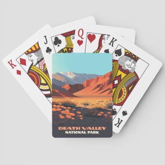 Death Valley National Park California Poppies Pokerkaarten (Achterkant)