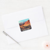 Death Valley National Park California Poppies Vierkante Sticker (Envelop)