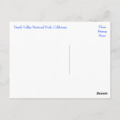 Death Valley National Park, California Post Card Briefkaart (Achterkant)