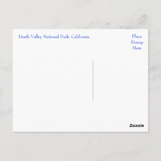 Death Valley National Park, California Post Card Briefkaart (Achterkant)