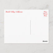 Death Valley National Park, Californië Briefkaart (Achterkant)