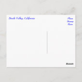 Death Valley National Park, Californië Briefkaart (Achterkant)