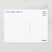 Death Valley National Park, Californië Briefkaart (Achterkant)