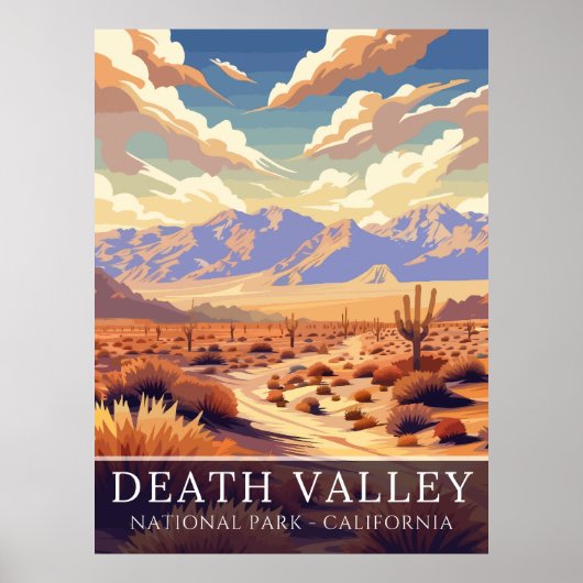 Death Valley National Park Desert Landscape Poster (Voorkant)