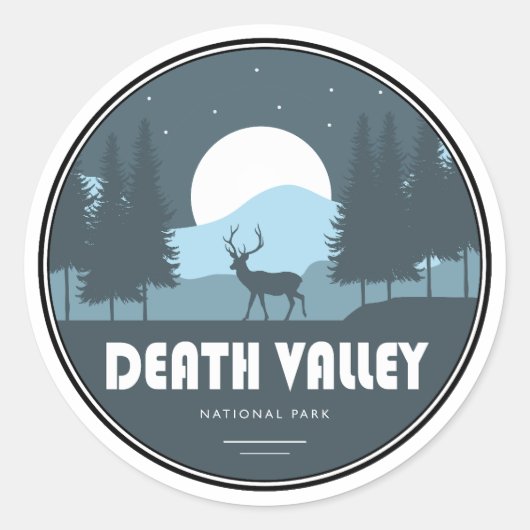 Death Valley National Park Herten Ronde Sticker (Voorkant)