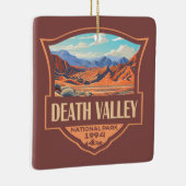 Death Valley National Park Illustratie Retro Keramisch Ornament (Rechts)