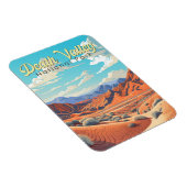 Death Valley National Park Illustratie Retro Magneet (Rechterzijde)