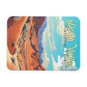 Death Valley National Park Illustratie Retro Magneet (Horizontaal)