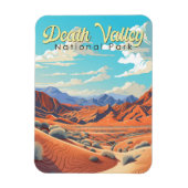 Death Valley National Park Illustratie Retro Magneet (Verticaal)