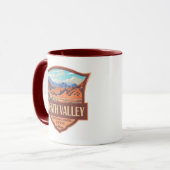 Death Valley National Park Illustratie Retro Mok (Voorkant links)