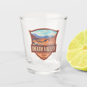 Death Valley National Park Illustratie Retro Shot Glas