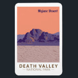 Death Valley National Park Mojave Woestijn Reizen Magneet<br><div class="desc">Het vectorkunstontwerp van de Dood Valley. Het park staat bekend om Titus Canyon,  met een spookstad en kleurrijke rotsen,  en de zoutflats van het Badwater Basin,  het laagste punt van Noord-Amerika.</div>