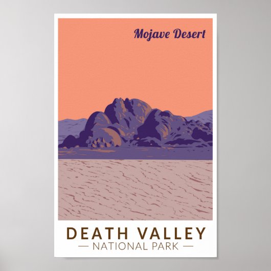 Death Valley National Park Mojave Woestijn Reizen Poster (Voorkant)