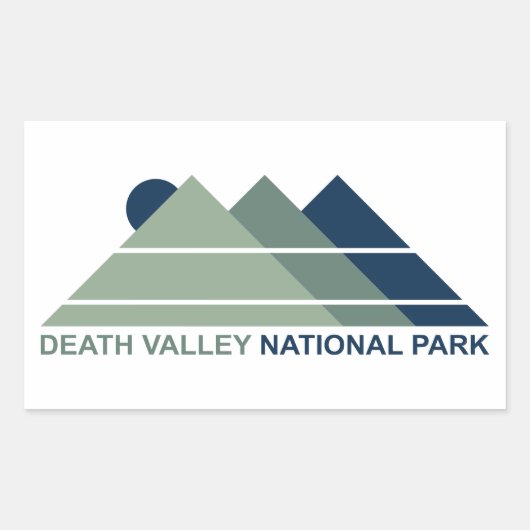 Death Valley National Park Mountain Sun Rechthoekige Sticker (Voorkant)