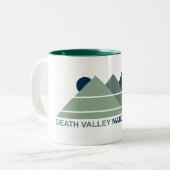 Death Valley National Park Mountain Sun Tweekleurige Koffiemok (Voorkant links)