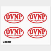 Death Valley National Park rode ovale sticker (Vel)