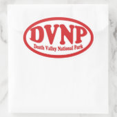 Death Valley National Park rode ovale sticker (Tas)
