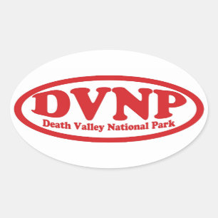 Death Valley National Park rode ovale sticker