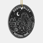 Death Valley National Park Sand Dunes Monoline Keramisch Ornament (Rechts)