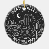 Death Valley National Park Sand Dunes Monoline Keramisch Ornament (Achterkant)