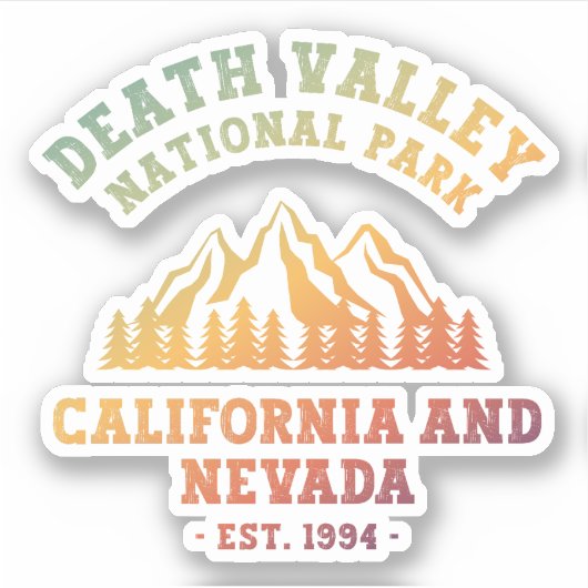 Death Valley National Park USA Gradient Sticker (Voorkant)