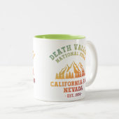 Death Valley National Park USA Gradient Tweekleurige Koffiemok (Voorkant rechts)