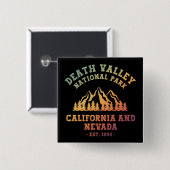 Death Valley National Park USA Gradient Vierkante Button 5,1 Cm (Voorkant /achterkant)