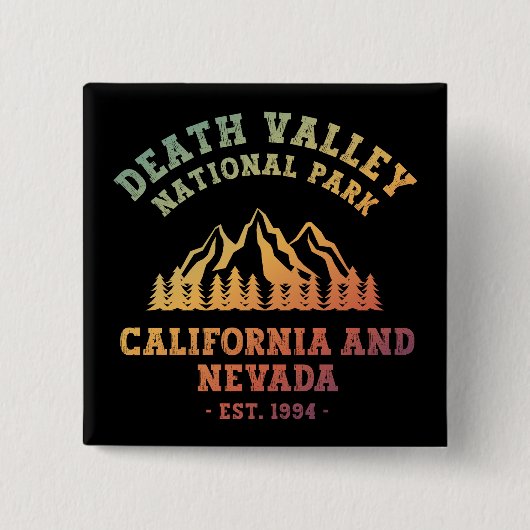 Death Valley National Park USA Gradient Vierkante Button 5,1 Cm (Voorkant)
