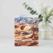 Death Valley National Park Waterverf Schilderen Briefkaart (Staand voorkant)