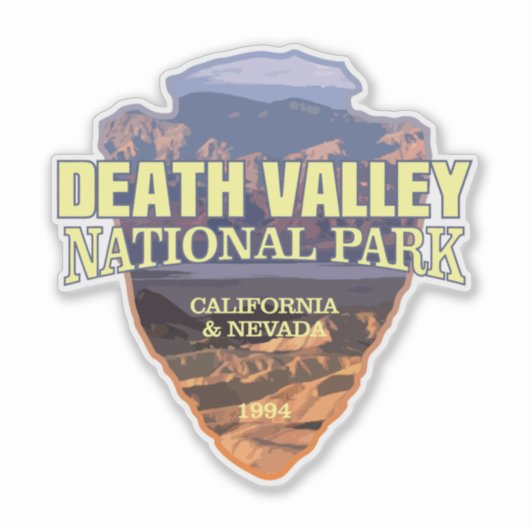 Death Valley NP (pijlpunt) Sticker (Voorkant)