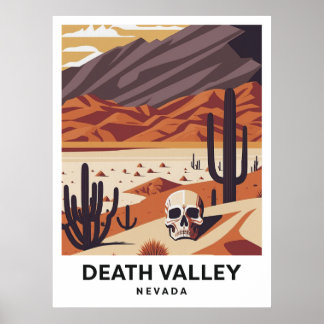 Death Valley NP - Vintage Travel Illustration Poster