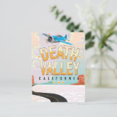 Death Valley USA vintage reisposter Briefkaart (Staand voorkant)