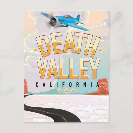 Death Valley USA vintage reisposter Briefkaart (Voorkant)