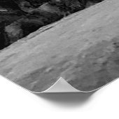 Death Valley Zabriskie Point Black White Foto Poster (Hoek)