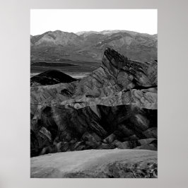 Death Valley Zabriskie Point Black White Foto Poster