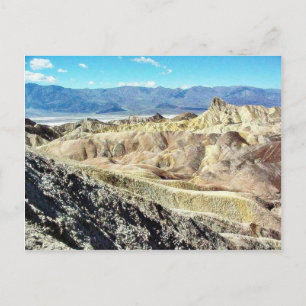 Death Valley Zabriskie Point Sand Desert 3 Briefkaart