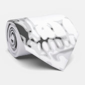 Death White Meta & Gothic Skull Stropdas (Opgerold)