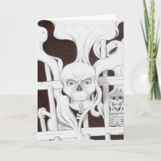 deathbars voor Halloween Kaart (Voorkant)