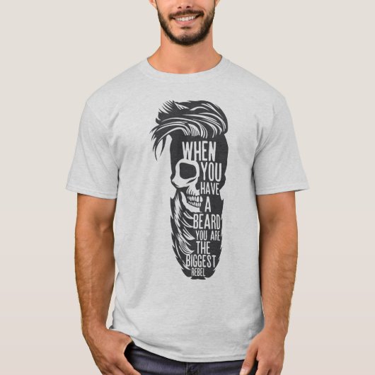 Deathead: pripster beard rebel baard co t-shirt (Voorkant)