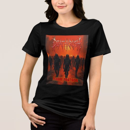 Deathkrush - Canvas T-shirt Plague protocol female (Voorkant)