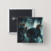 Deathly Hallow - Group Running Vierkante Button 5,1 Cm (Voorkant /achterkant)